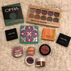 Lot of various eyeshadows